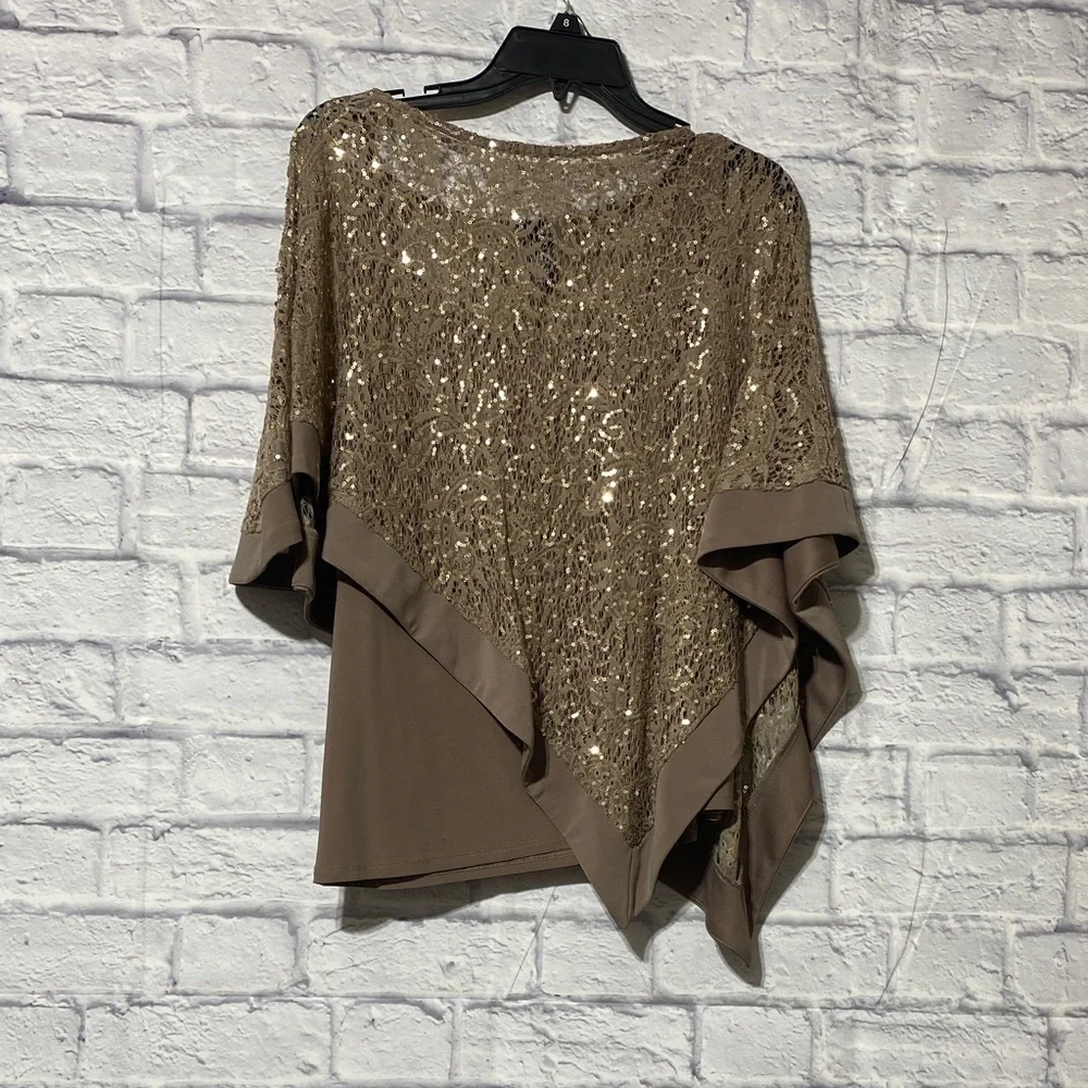 R&M Richards Gold and Brown Pantsuit size 8 - Picture 3 of 13